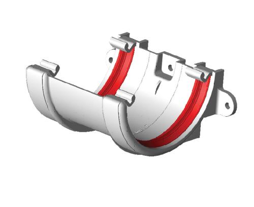 Gutter Union Round White