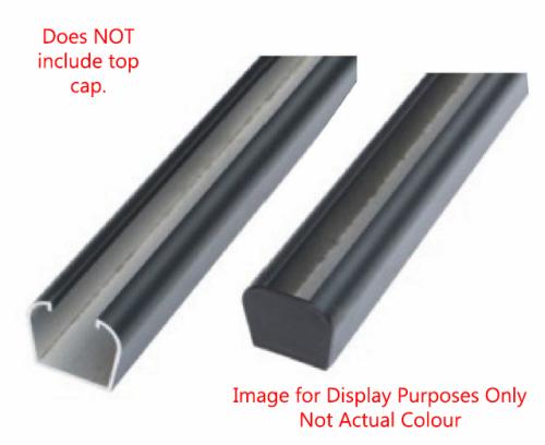 Charcoal - Aluminium Channel For Concrete Post - 40x40 @1.85m