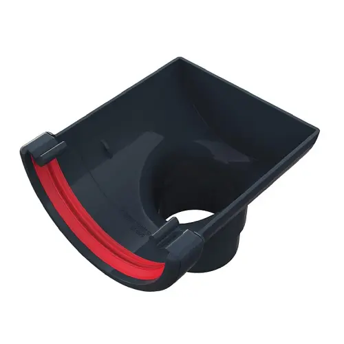 Freeflow Stop End Outlet Round Anthracite Grey