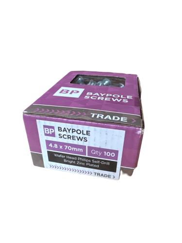 70mm Baypole Screws (100)