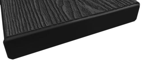 Black - Composite Board End Caps - 24x146