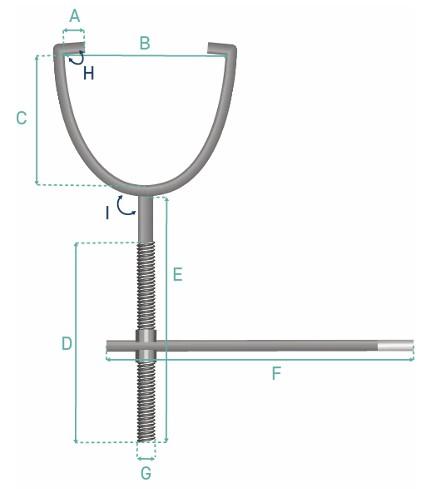 Galvanised Rise and Fall Bracket for Deep Flow Gutter - Including Spike
