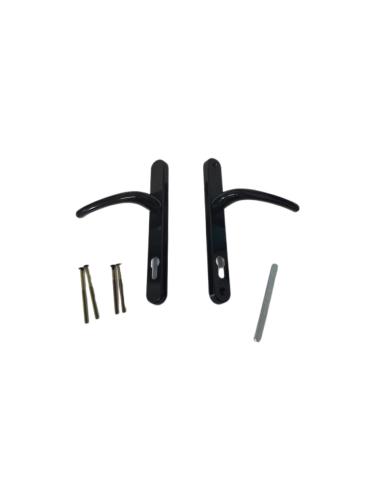 Long Backplate Door Handles - Black