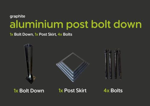 Metal Base Post - 500mm (Aluminium Post)