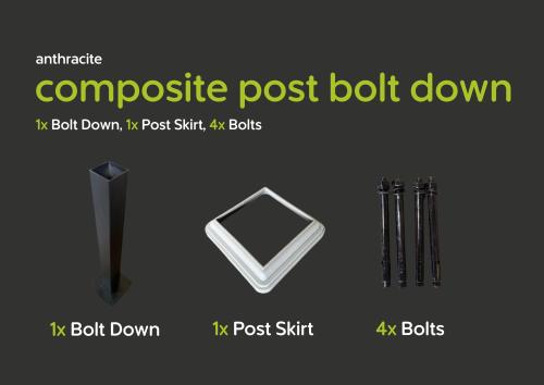 Evolved - Ash White - Metal Base Post Kit - 500mm (Composite)