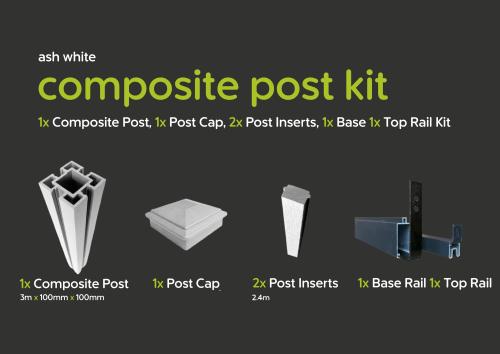 Evolved - Ash White - Composite Post Kit - 100x100 @3m