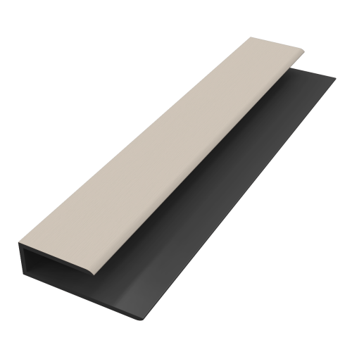 Freefoam 10mm 'J' Starter Trim Woodgrain Cream Ash RAL 9001 - 5m