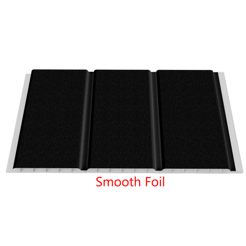 Freefoam 10mm x 300mm Hollow Soffit Smooth Foiled Black RAL 9011 - 5m