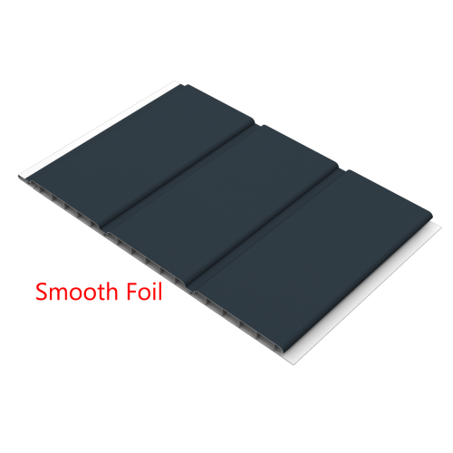Freefoam 10mm x 300mm Hollow Soffit Smooth Foil Anthracite Grey RAL 7016 - 5m