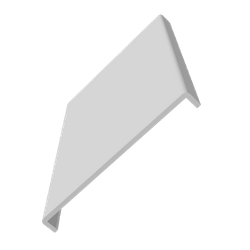 605mm Double Leg Cap Over Fascia White - 1m