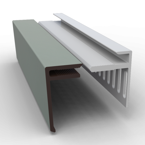 Freefoam uPVC Vented Starter and Closer Trim Painswisk / Agate Grey 3m RaAL 7038