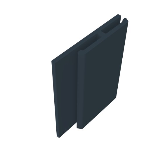 Fortex "H" Edge/Extension Trim 3m Anthracite Grey