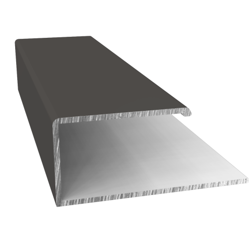 Fortex Naturale Alu J Trim Aged Padauk RAL 7022M - 3m