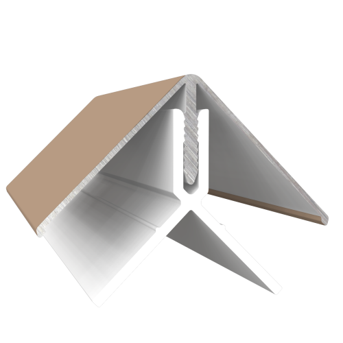 Fortex Naturale 2 Part Alu Corner Trim Barnwood Oak RAL 1019M - 3m