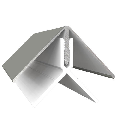 Fortex Naturale 2 Part Alu Corner Trim Grey Cedar RAL 7023M - 3m