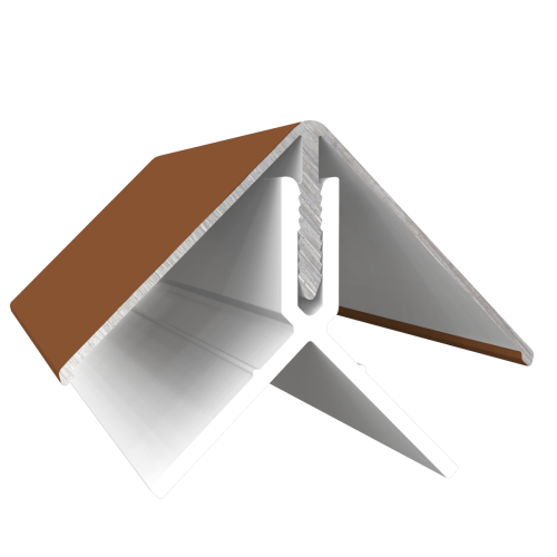 Fortex Naturale 2 Part Alu Corner Trim Siberian Larch RAL 8003M - 3m