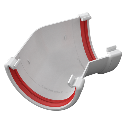 135* Angle Deepflow Gutter White