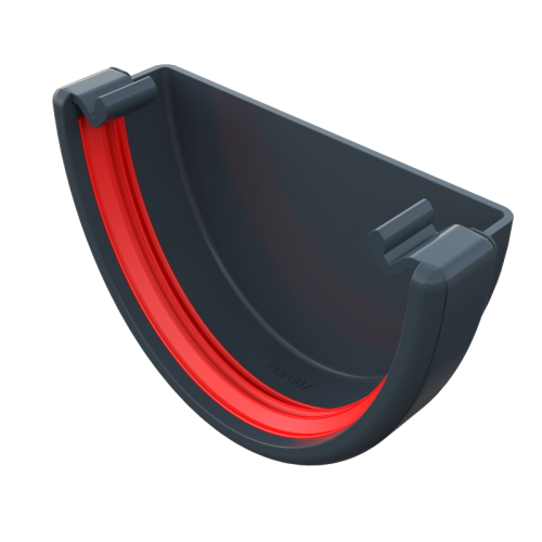 Ext Stop End Deepflow Gutter Anthracite Grey