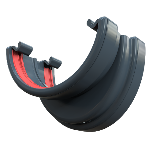 Freeflow Deepflow to Round Gutter Adaptor Anthracite Grey