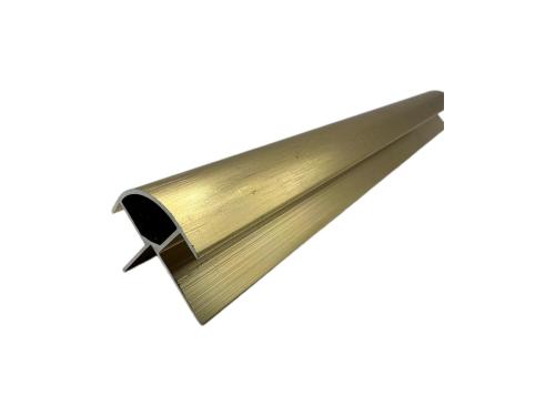 Fit & Forget 10mm Brushed Brass Aluminium External Corner 2.4m