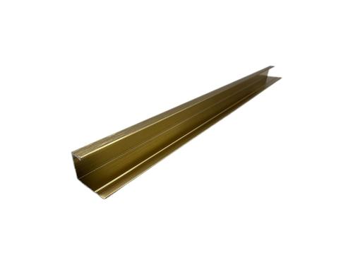 Fit & Forget 10mm Brushed Brass Aluminium U Channel