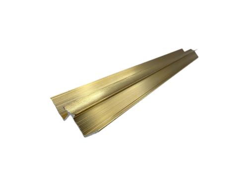 Fit & Forget 10mm Brushed Brass Aluminium Internal Corner Trim