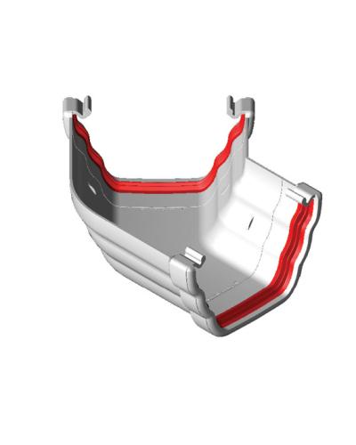 135* Gutter Angle Ogee White