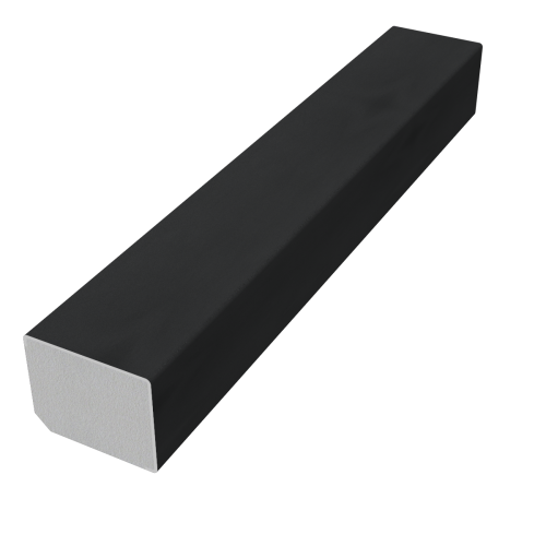 Freefoam 25mm x 20mm Square Window Trim Smooth Foil Black RAL 9011