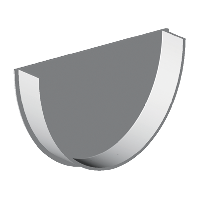 Int Stop End Deepflow Gutter White