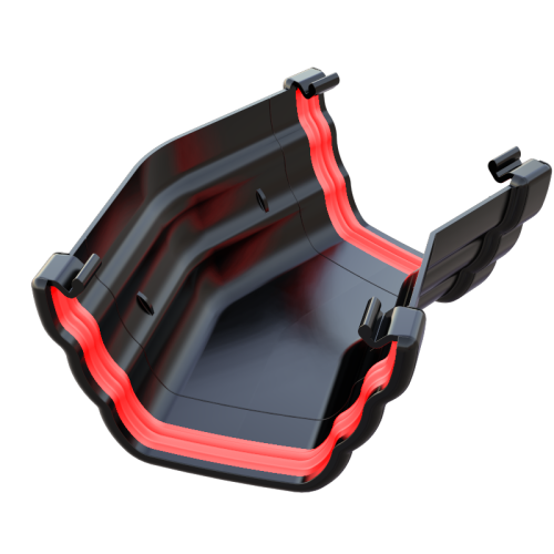 150* Gutter Angle Ogee Black