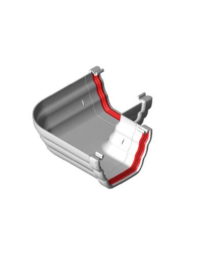 90* Gutter Angle Ogee White