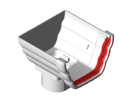 Stop End Outlet Ogee White