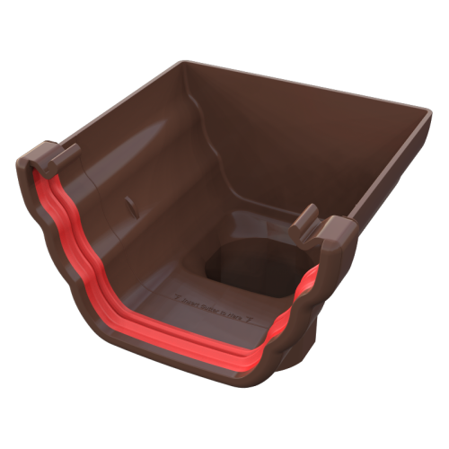 Stop End Outlet Ogee Brown