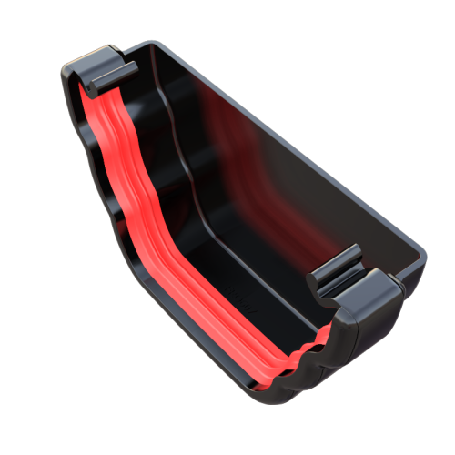 External Stop End Ogee Black