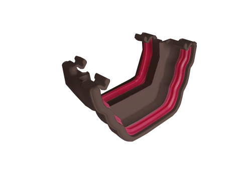 Ogee to Square Adaptor Brown