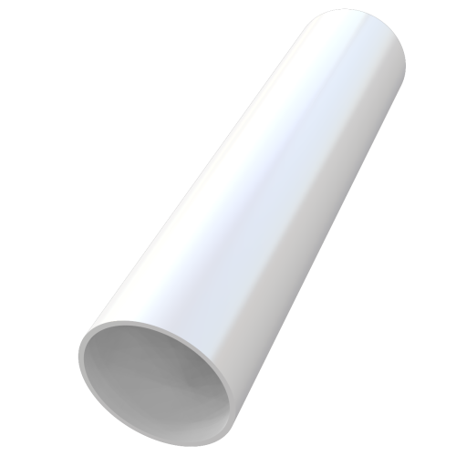 2.75M Round Down Pipe White