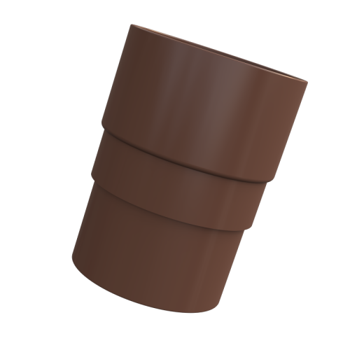 Pipe Socket Round Brown