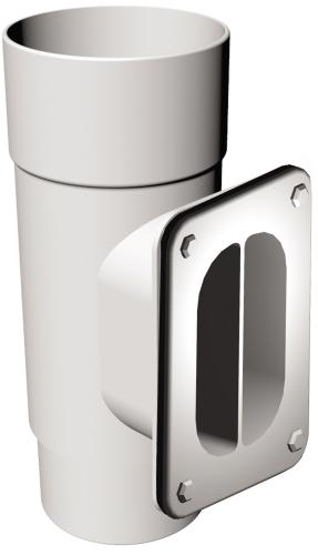 Access Pipe Round White