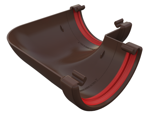 90* Gutter Angle Round Brown