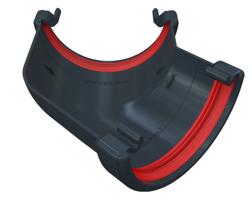135* Gutter Angle Round Anthracite Grey