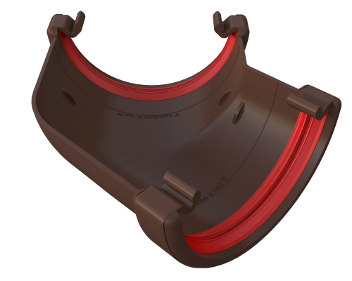 135* Gutter Angle Round Brown