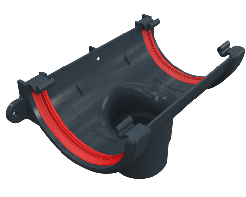 Freeflow Running Outlet Round Anthracite Grey