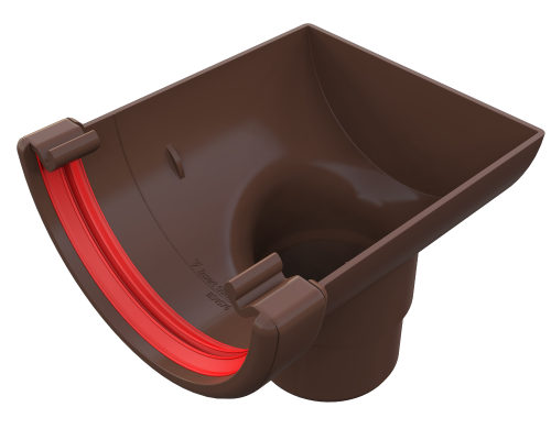 Stop End Outlet Round Brown