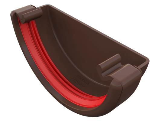 External Stop End Round Brown