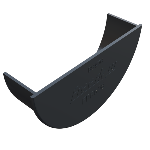Freeflow Internal Gutter Stop End Round Anthracite Grey