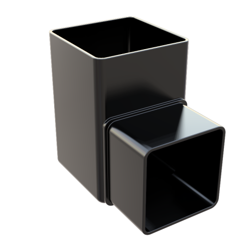 90* Bend Square Black
