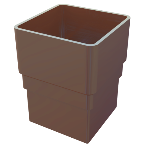 Pipe Socket Square Brown