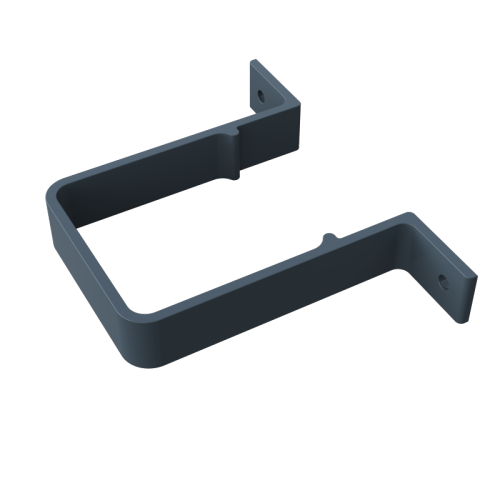 Clips 2 Screw Square Pipe Anthracite Grey