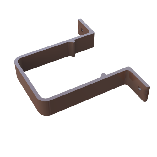 Clips 2 Screw Square Pipe Brown