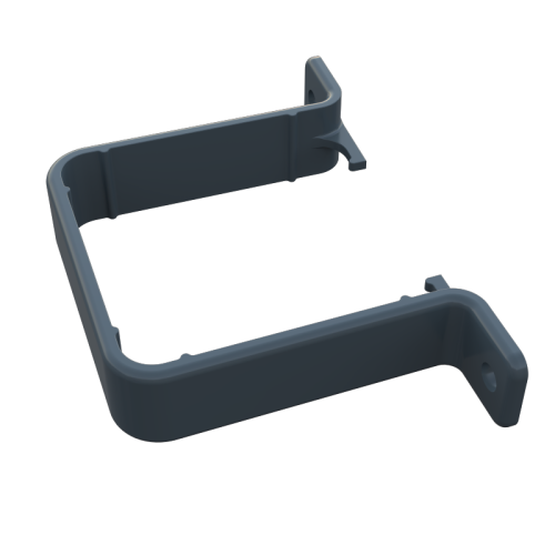 Flush Fit Clips Square Pipe Anthracite Grey